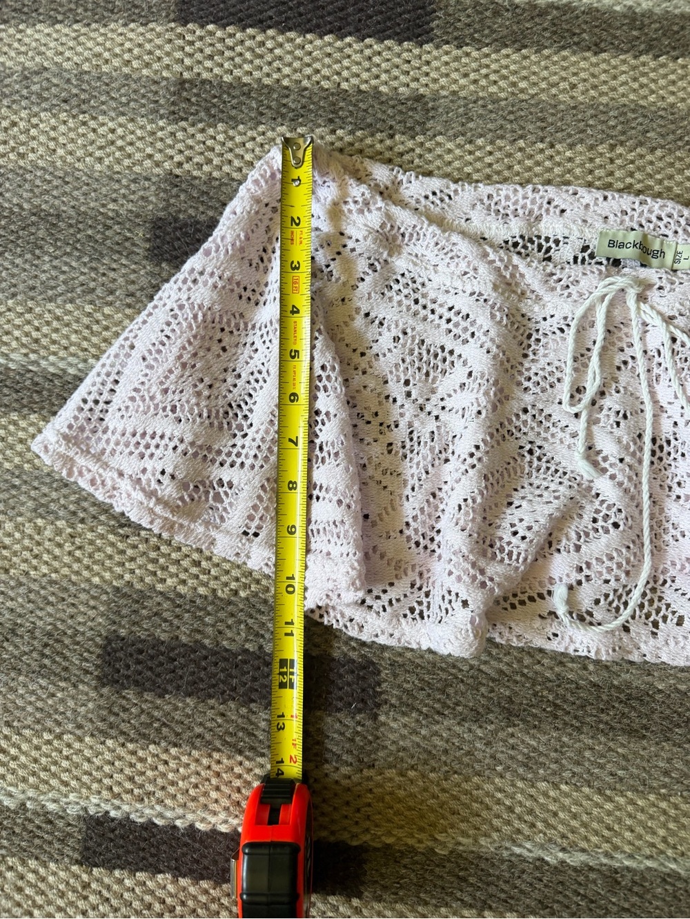 Blackbough Light Pink Mara Micro skirt Crochet Drawstring Cover-Up - Picture 5 of 5